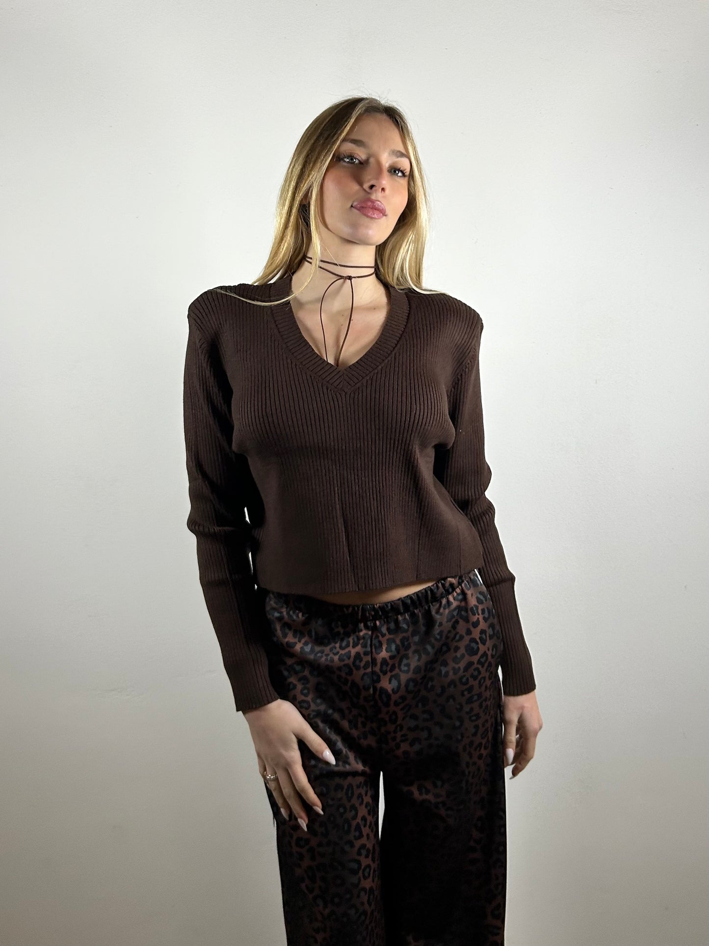 PULL SPALLINE cioccolato