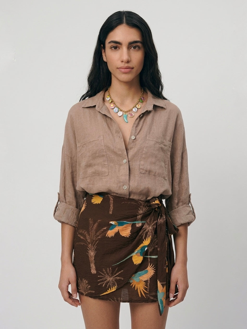 CAMICIA 100% LINO FANGO