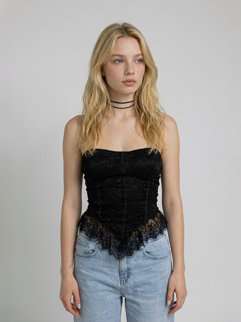 TOP CORSETTO PIZZO