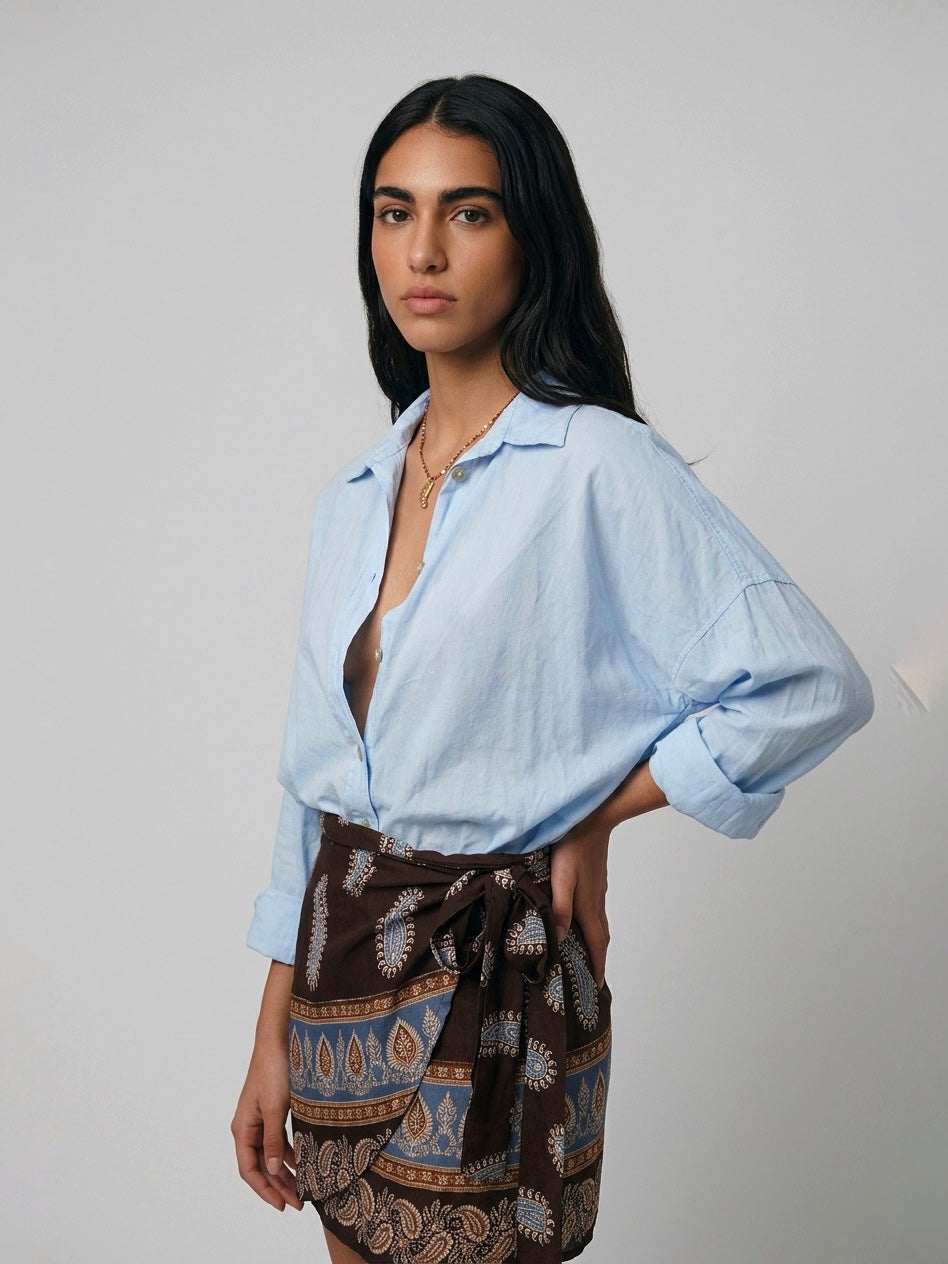 CAMICIA COTONE CIELO