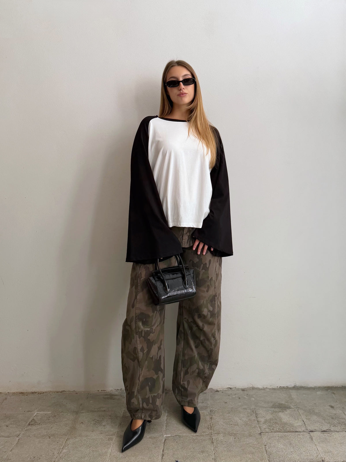 Pantalone Barrel Camu