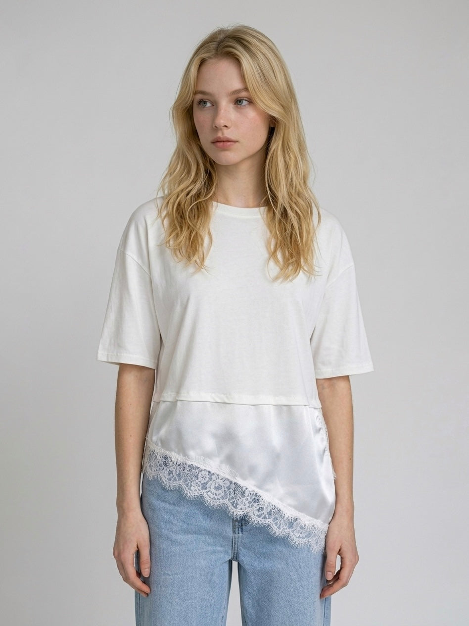 T-SHIRT SATIN BIANCA