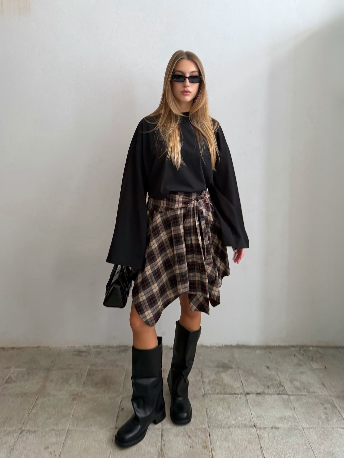 Long-sleeve manica ampia Nera