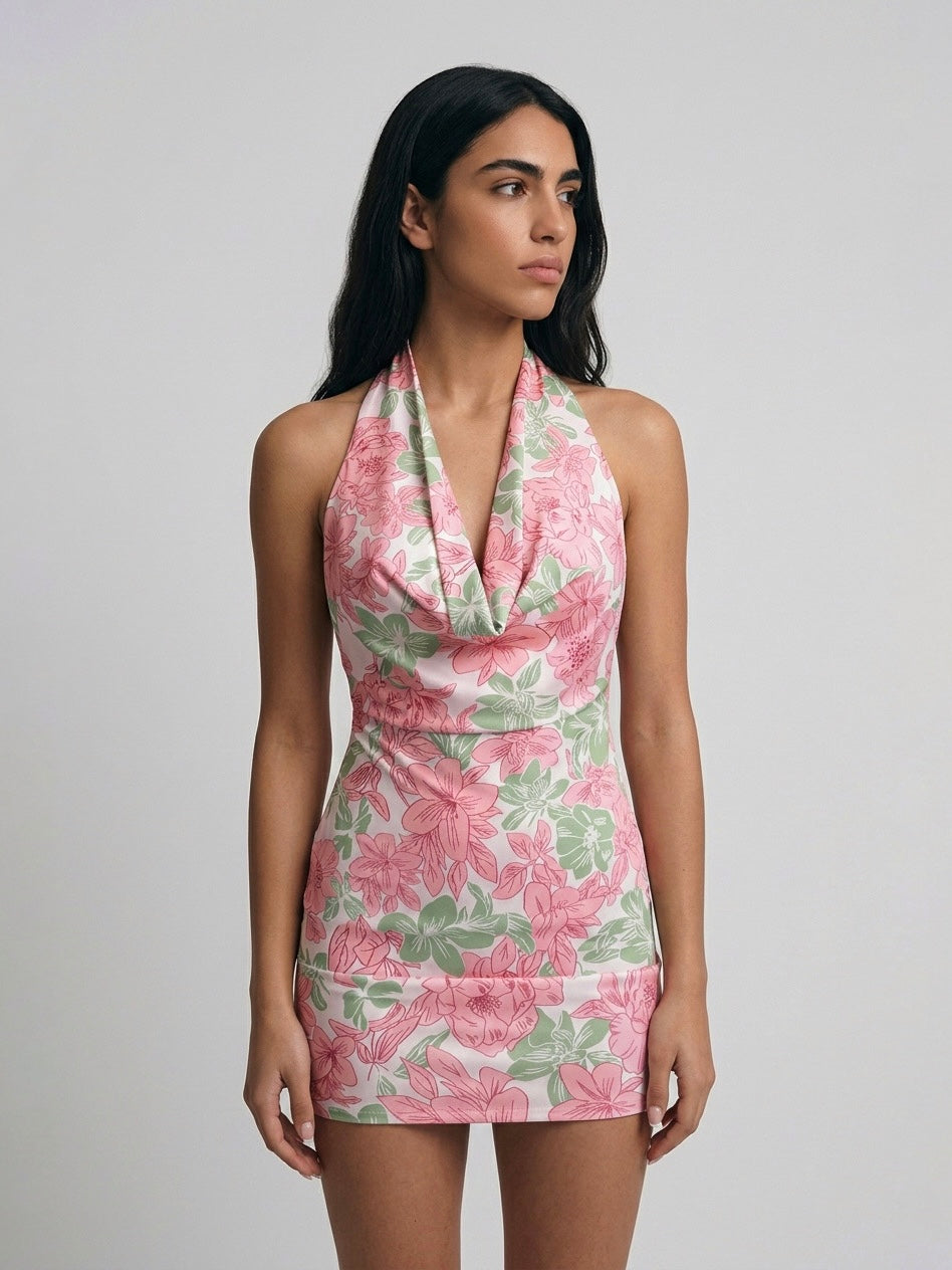 Minidress Flowers Rosa