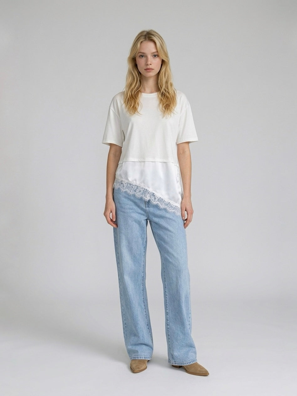 T-SHIRT SATIN BIANCA