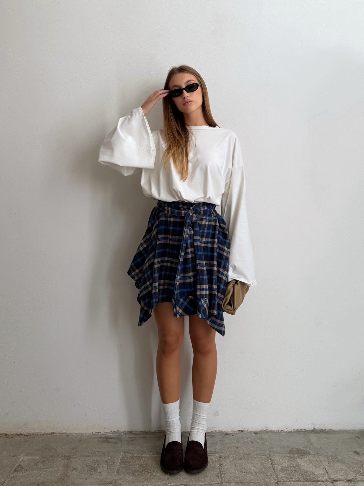 Long-sleeve manica ampia Bianca