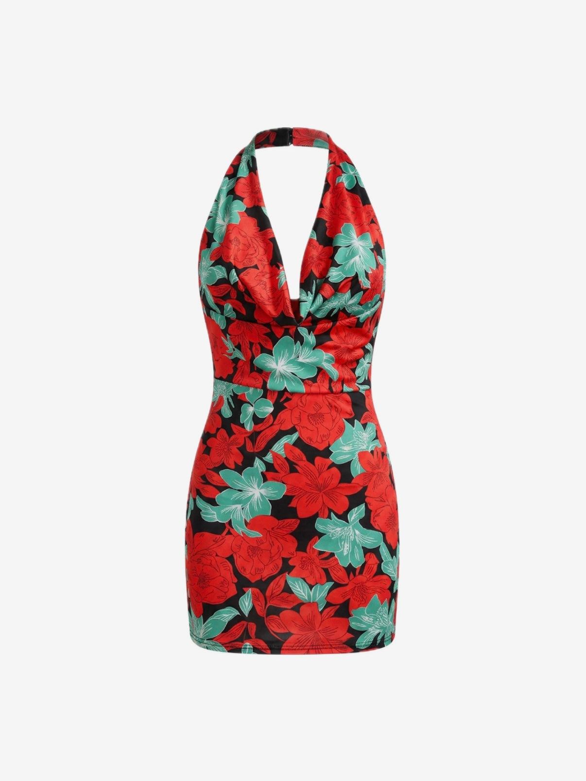 Minidress Flowers Rosso