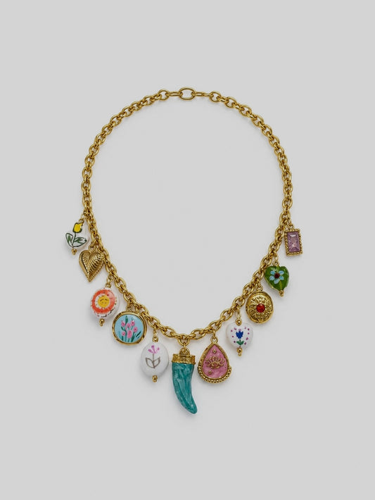COLLANA CORNO TURCHESE