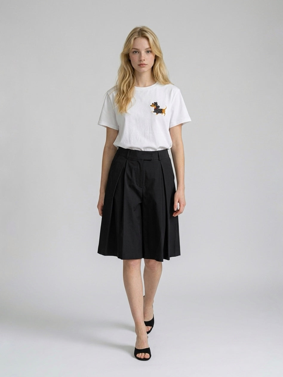 T-SHIRT BASSOTTO NERO