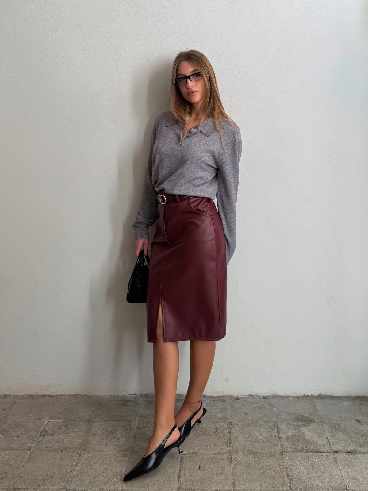 Maglioncino Polo Grigio
