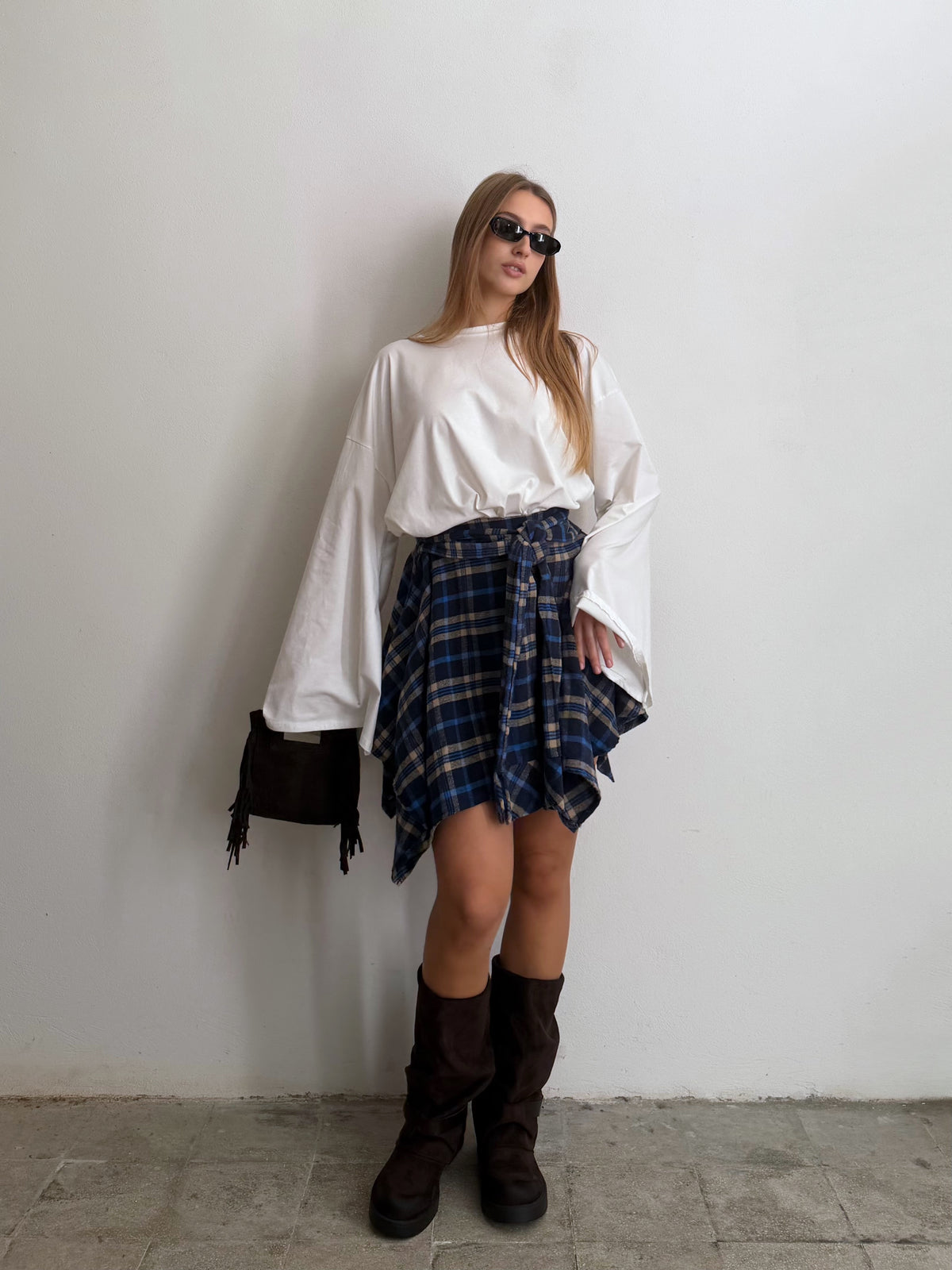 Long-sleeve manica ampia Bianca