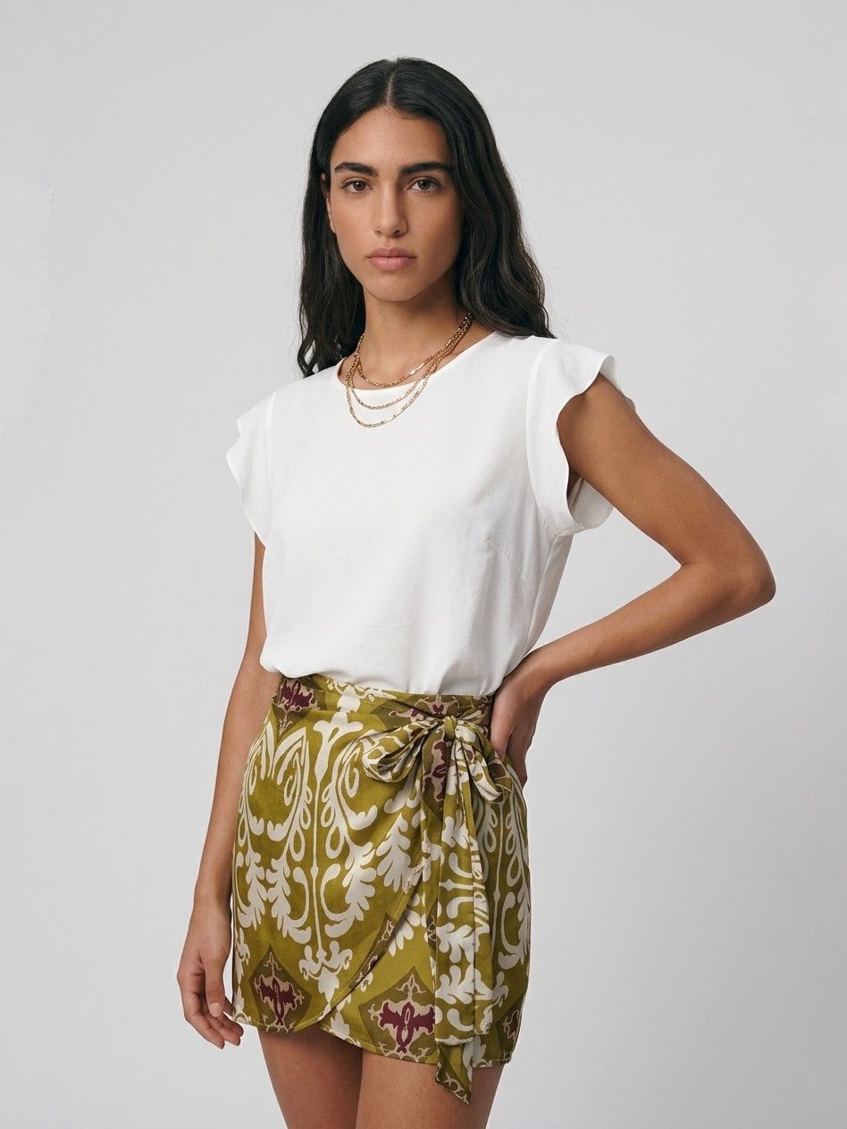 BLUSA SATIN AVORIO