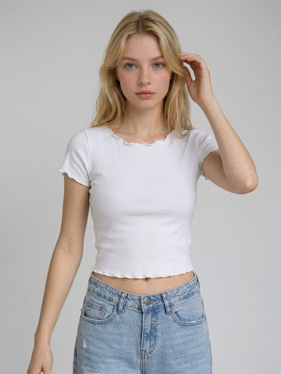 T-SHIRT CROP BIANCO