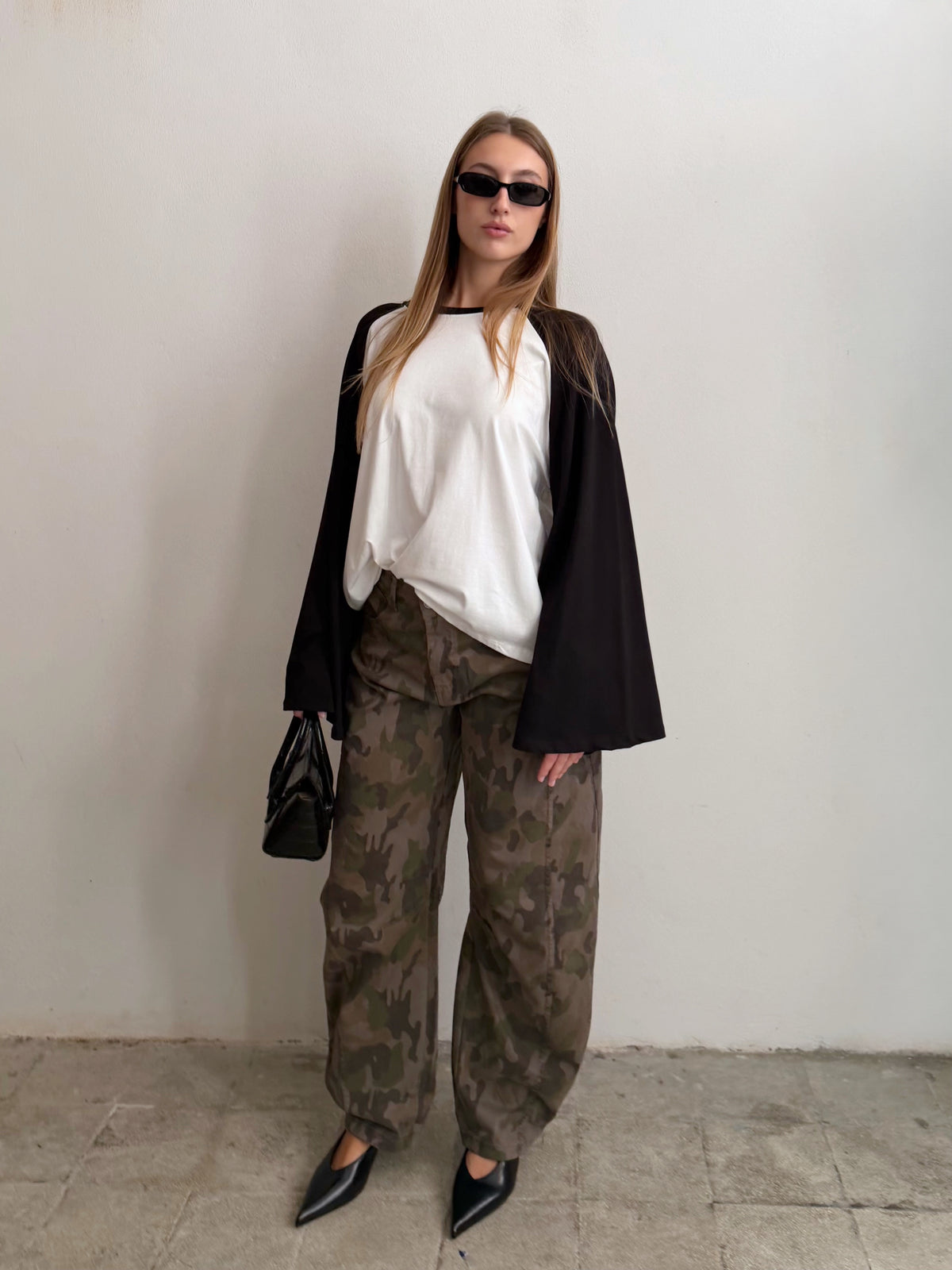 Pantalone Barrel Camu