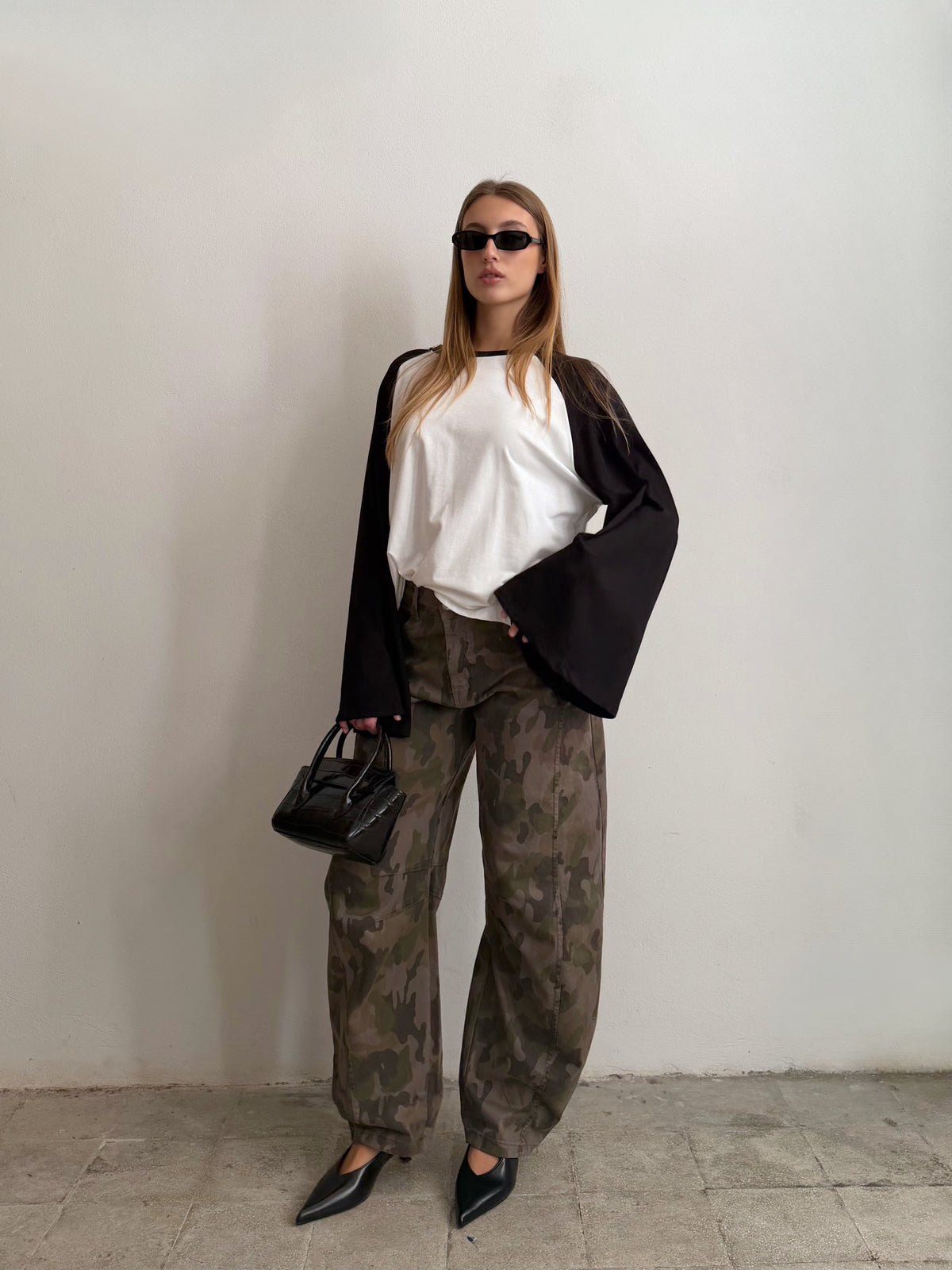 Pantalone Barrel Camu