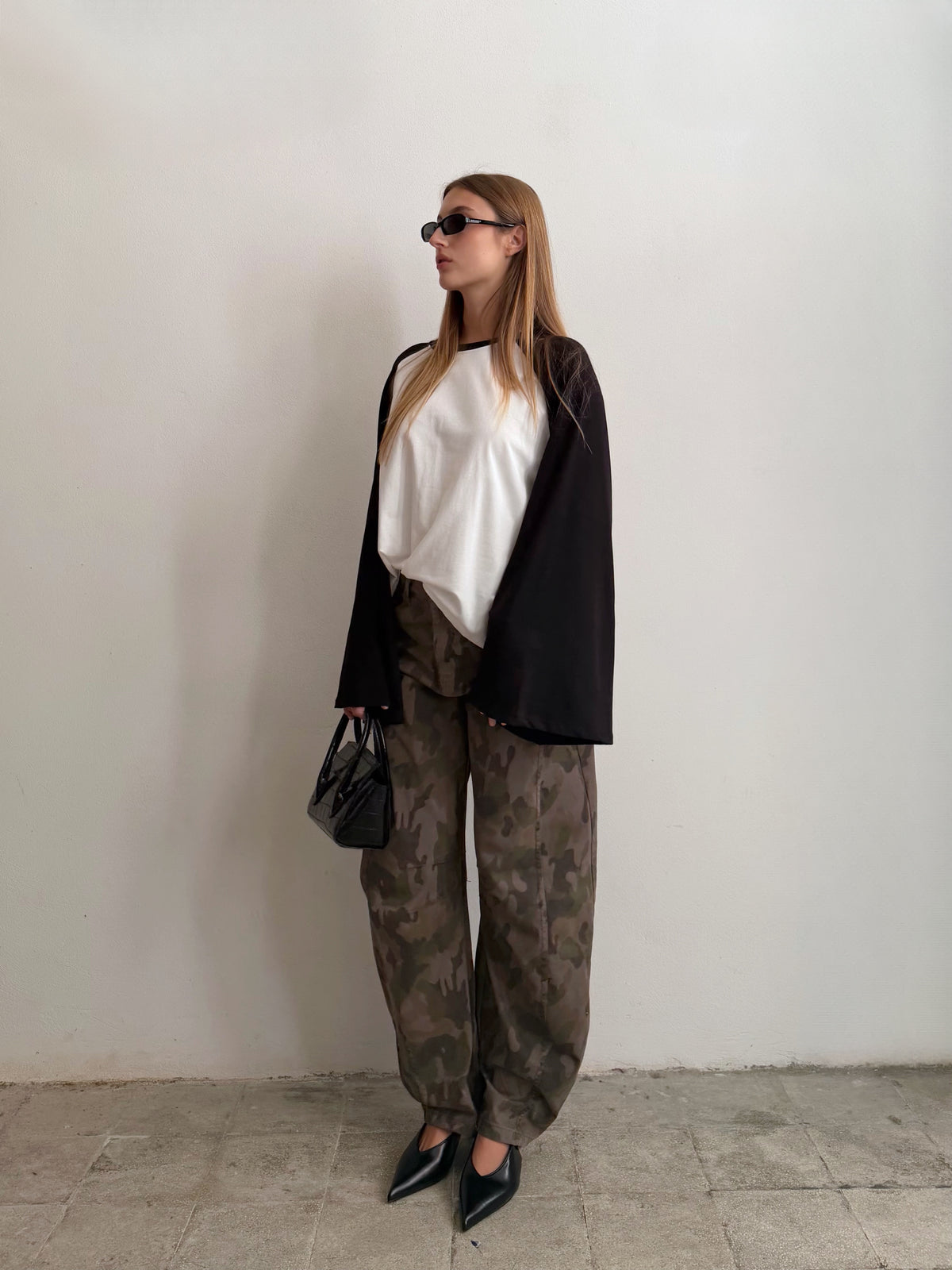 Pantalone Barrel Camu