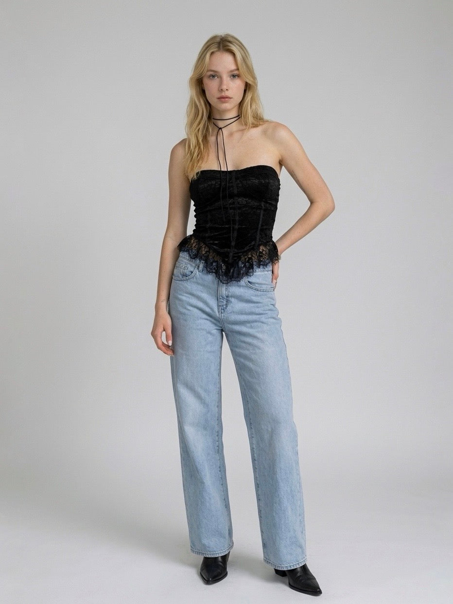 TOP CORSETTO PIZZO