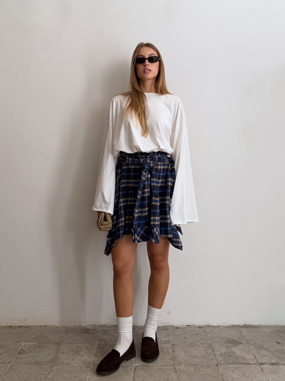 Long-sleeve manica ampia Bianca