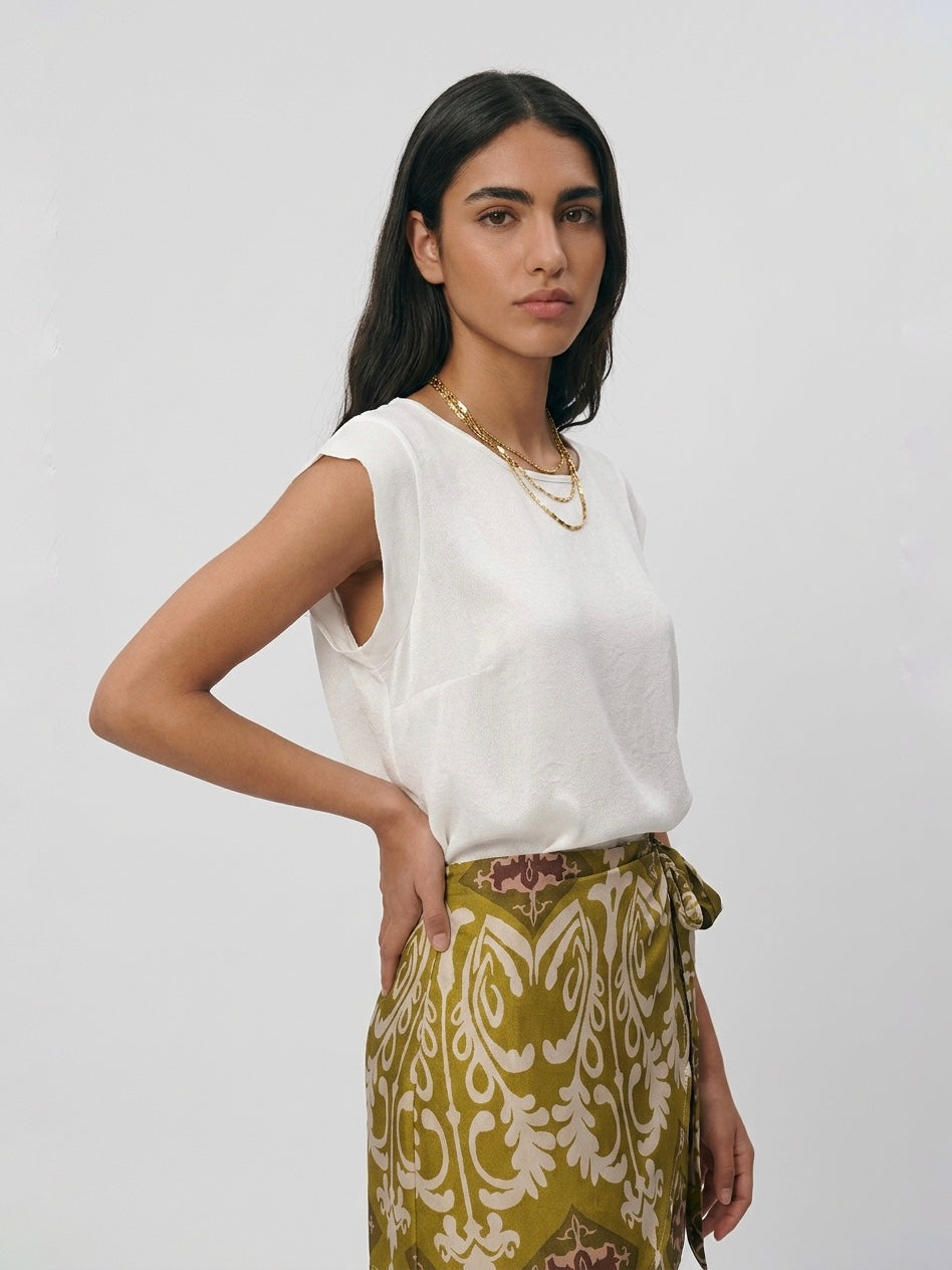 BLUSA SATIN AVORIO