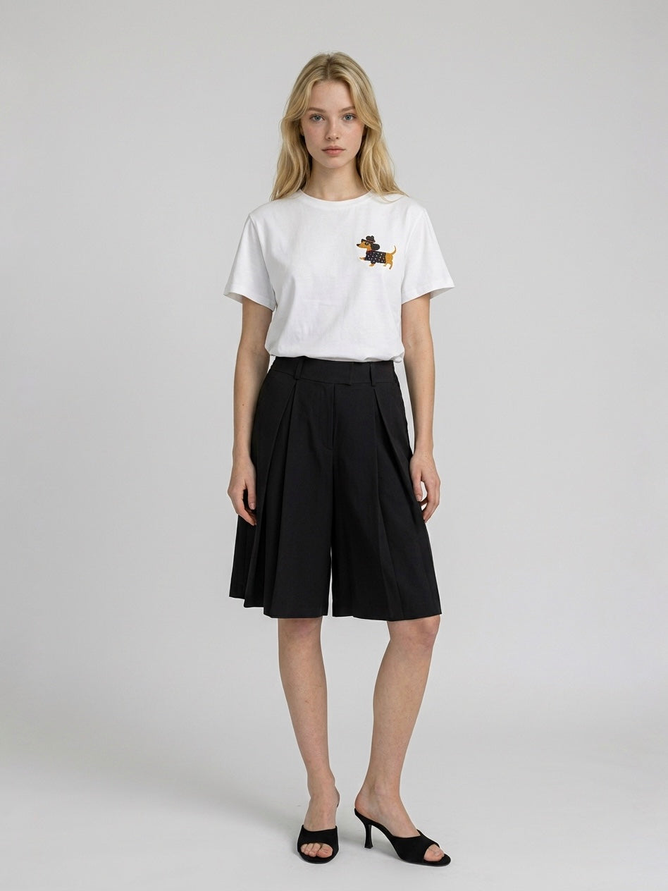 T-SHIRT BASSOTTO NERO