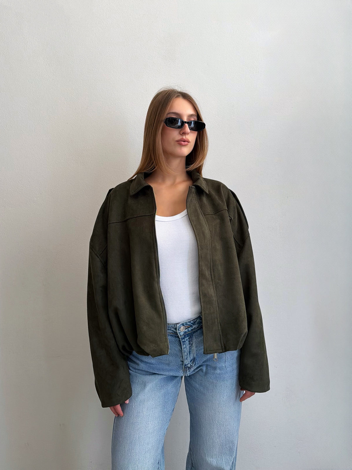 Giacca Suede Militare