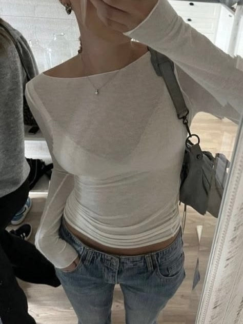 Maglia misto cashmere Bianca