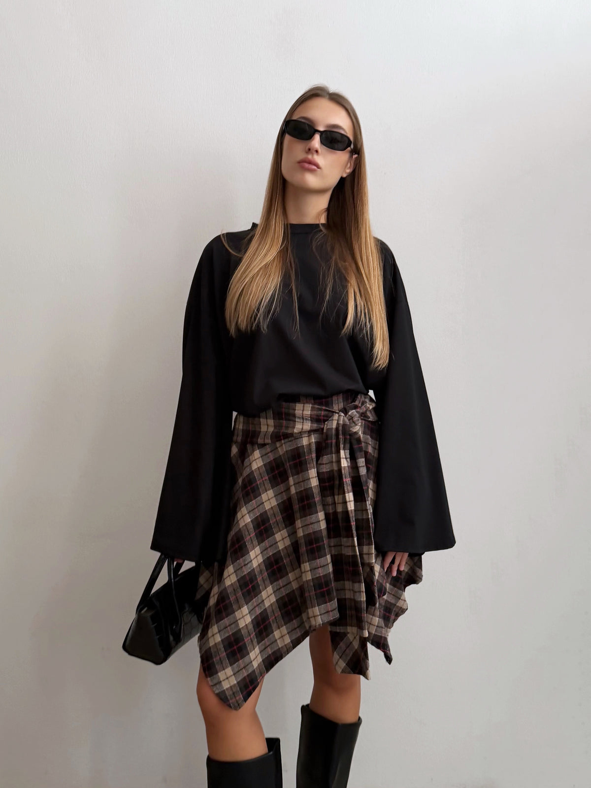 Long-sleeve manica ampia Nera