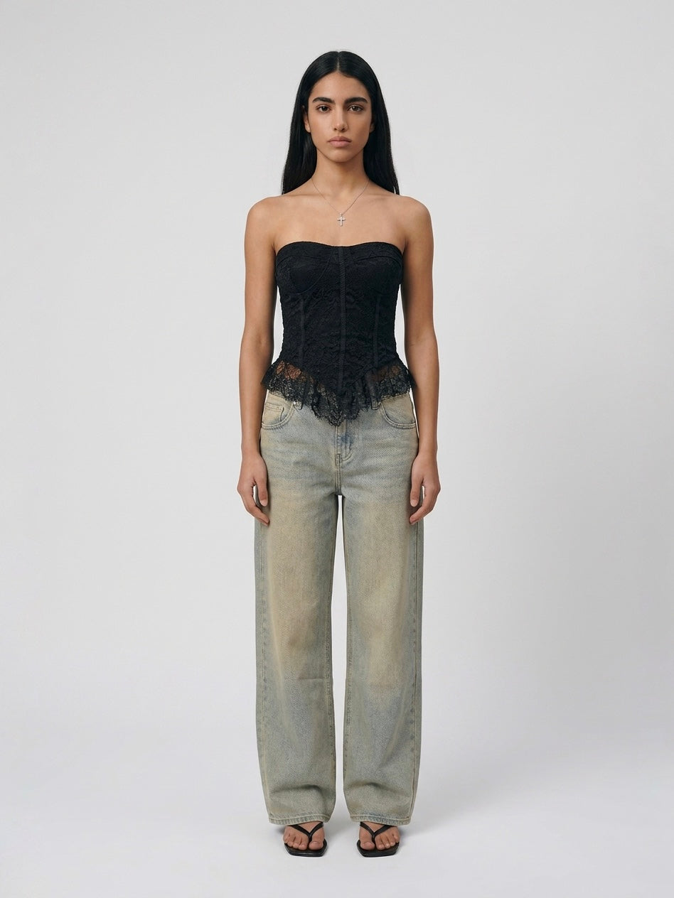 Top Corsetto Pizzo