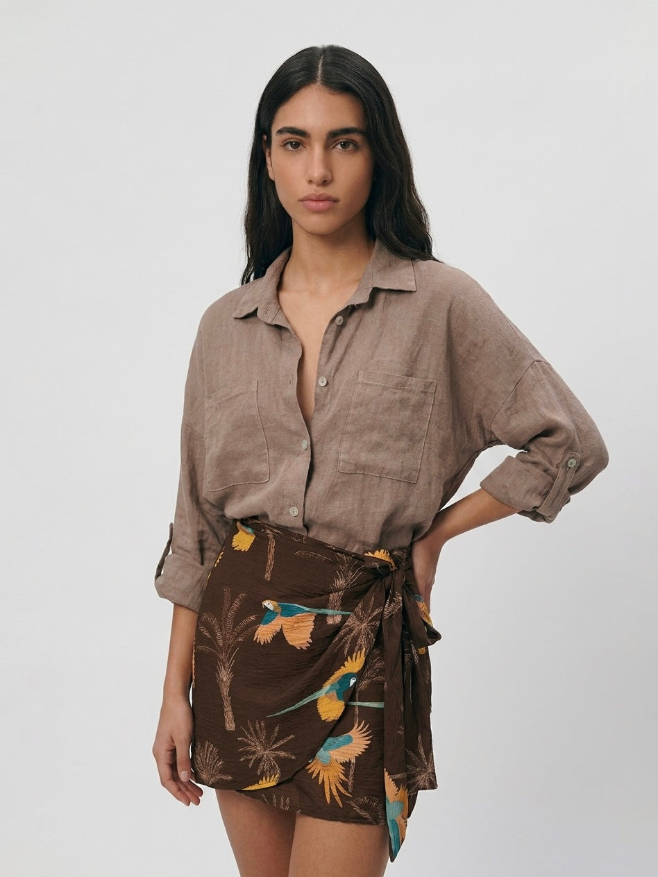 CAMICIA 100% LINO FANGO