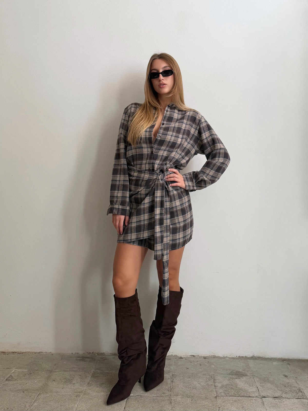 Camicia Check Blu/Moro