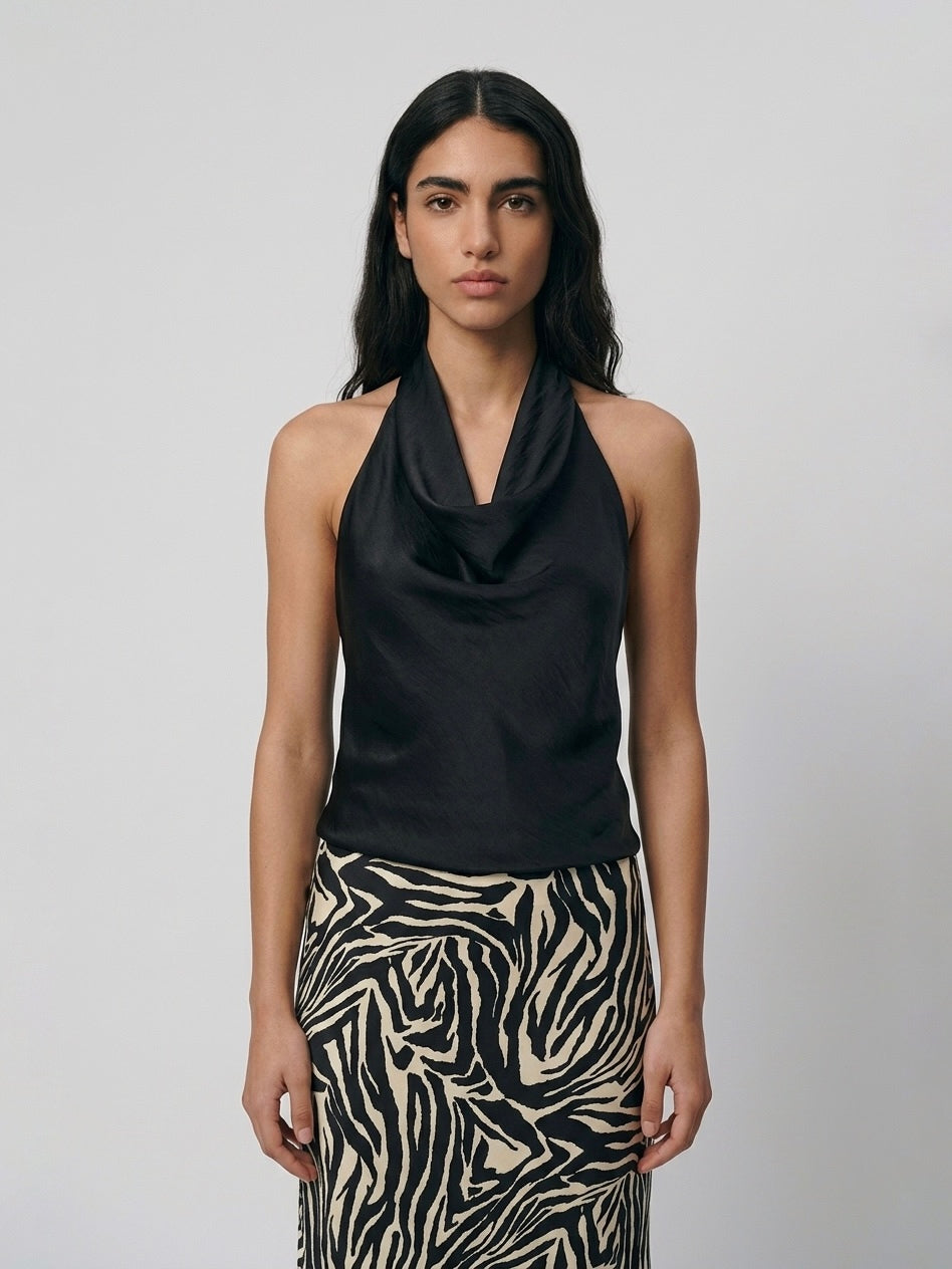 Top Satin Nero