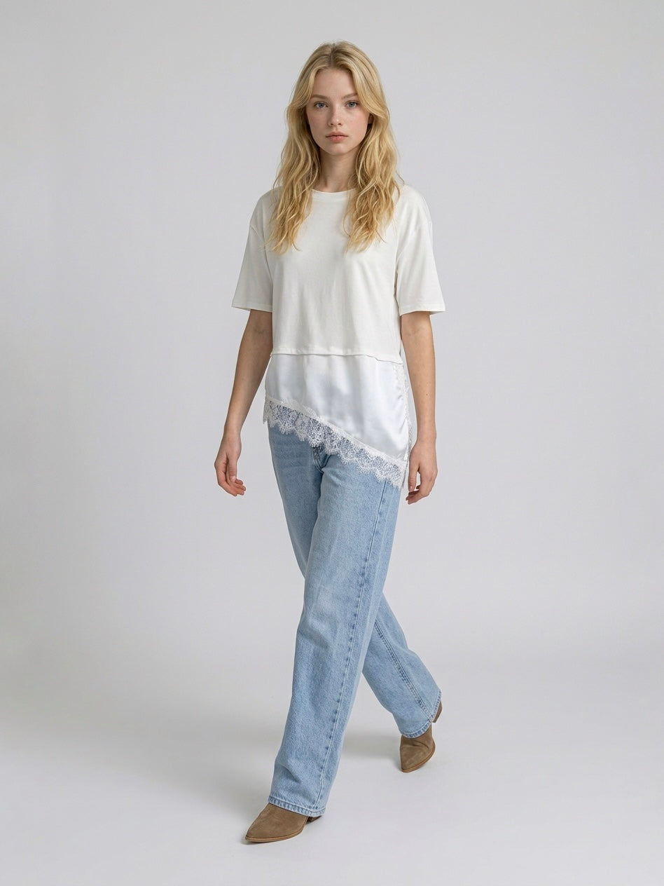 T-SHIRT SATIN BIANCA