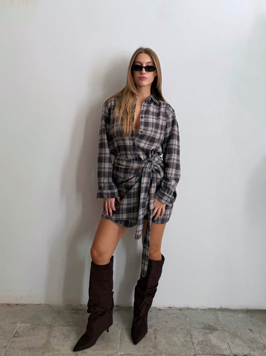 Camicia Check Blu/Moro