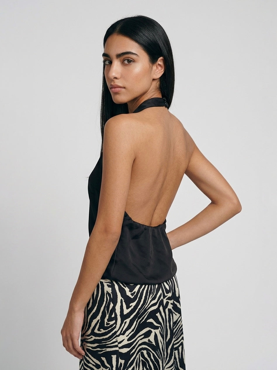 Top Satin Nero