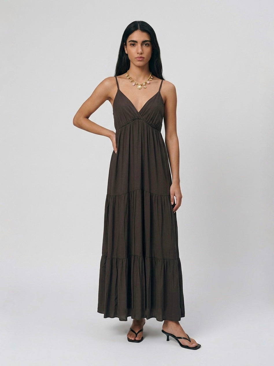 LONG DRESS CIOCCOLATO
