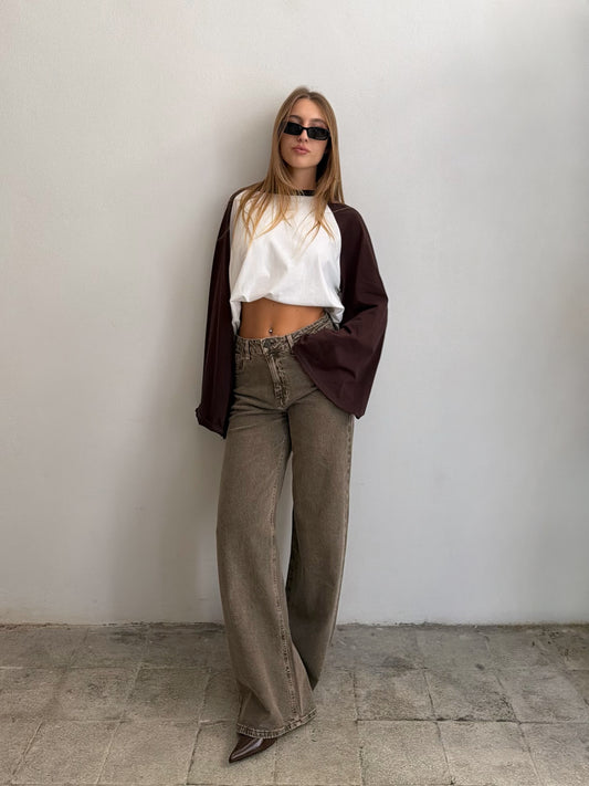 Jeans Straight Khaki