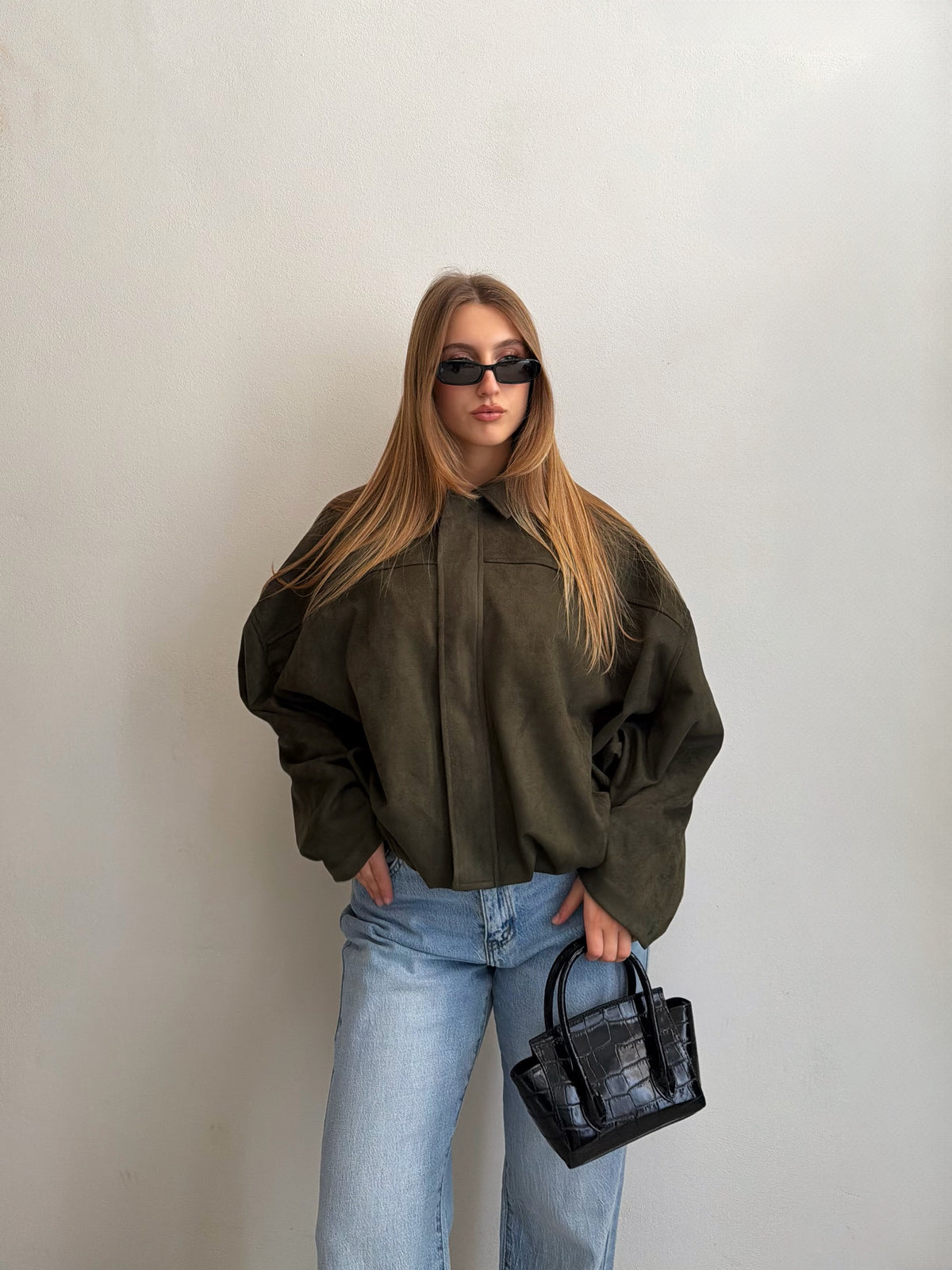 Giacca Suede Militare