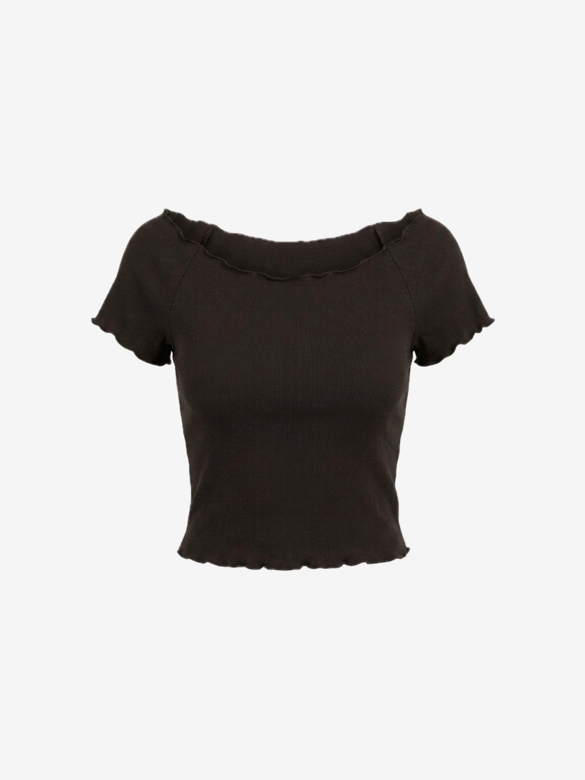 T-shirt Crop Cioccolato