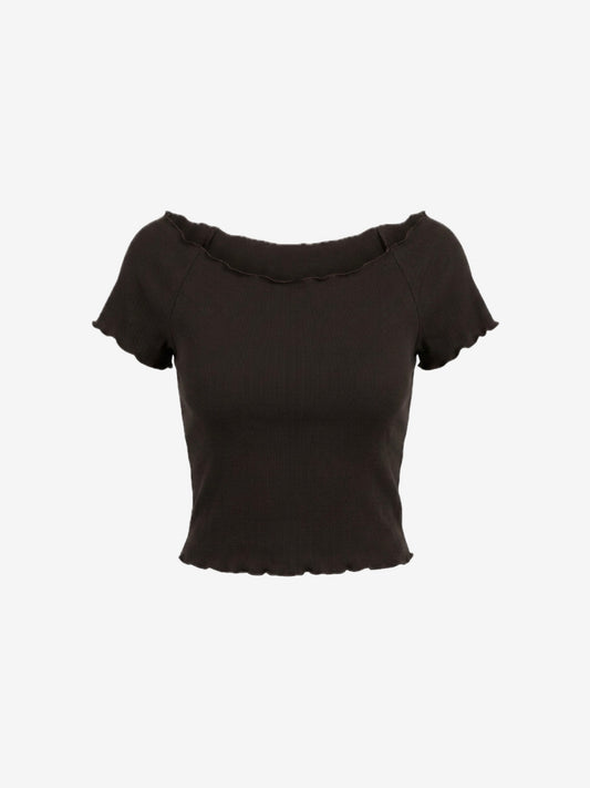 T-shirt Crop Cioccolato