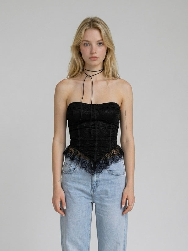 TOP CORSETTO PIZZO