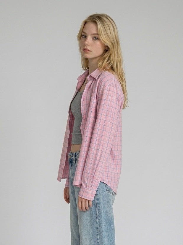 CAMICIA CHECK ROSA