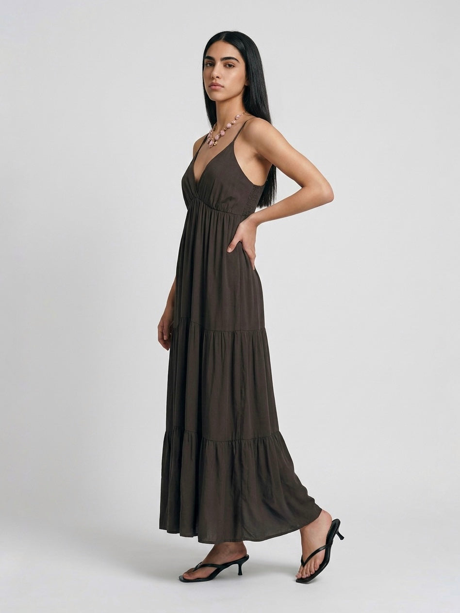 LONG DRESS CIOCCOLATO