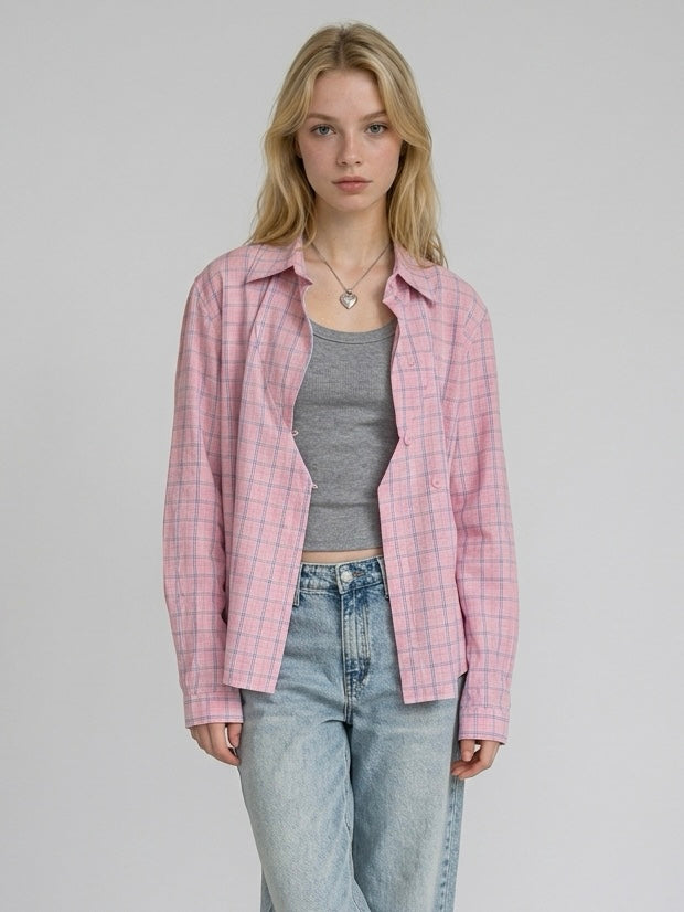 CAMICIA CHECK ROSA