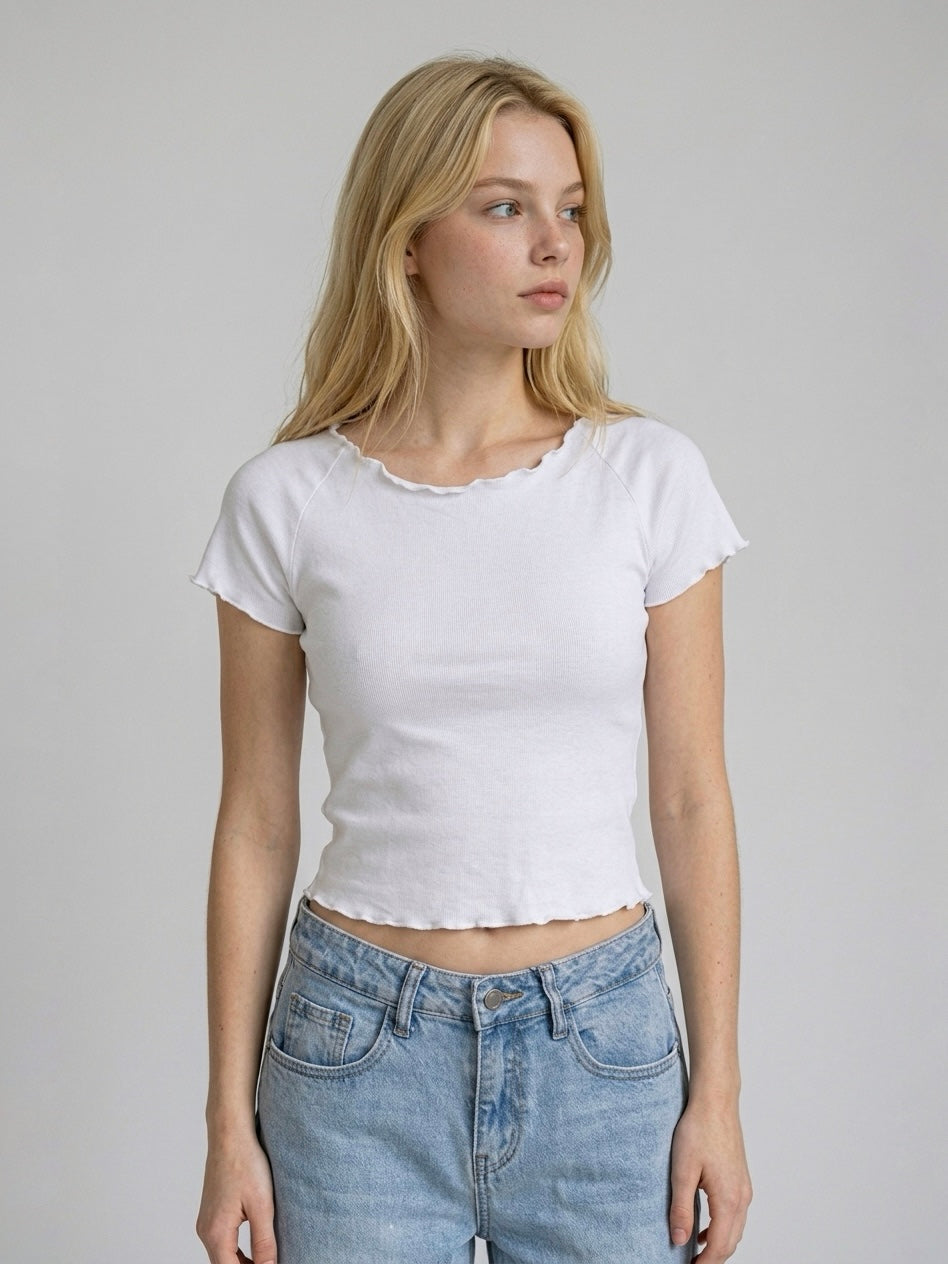 T-SHIRT CROP BIANCO