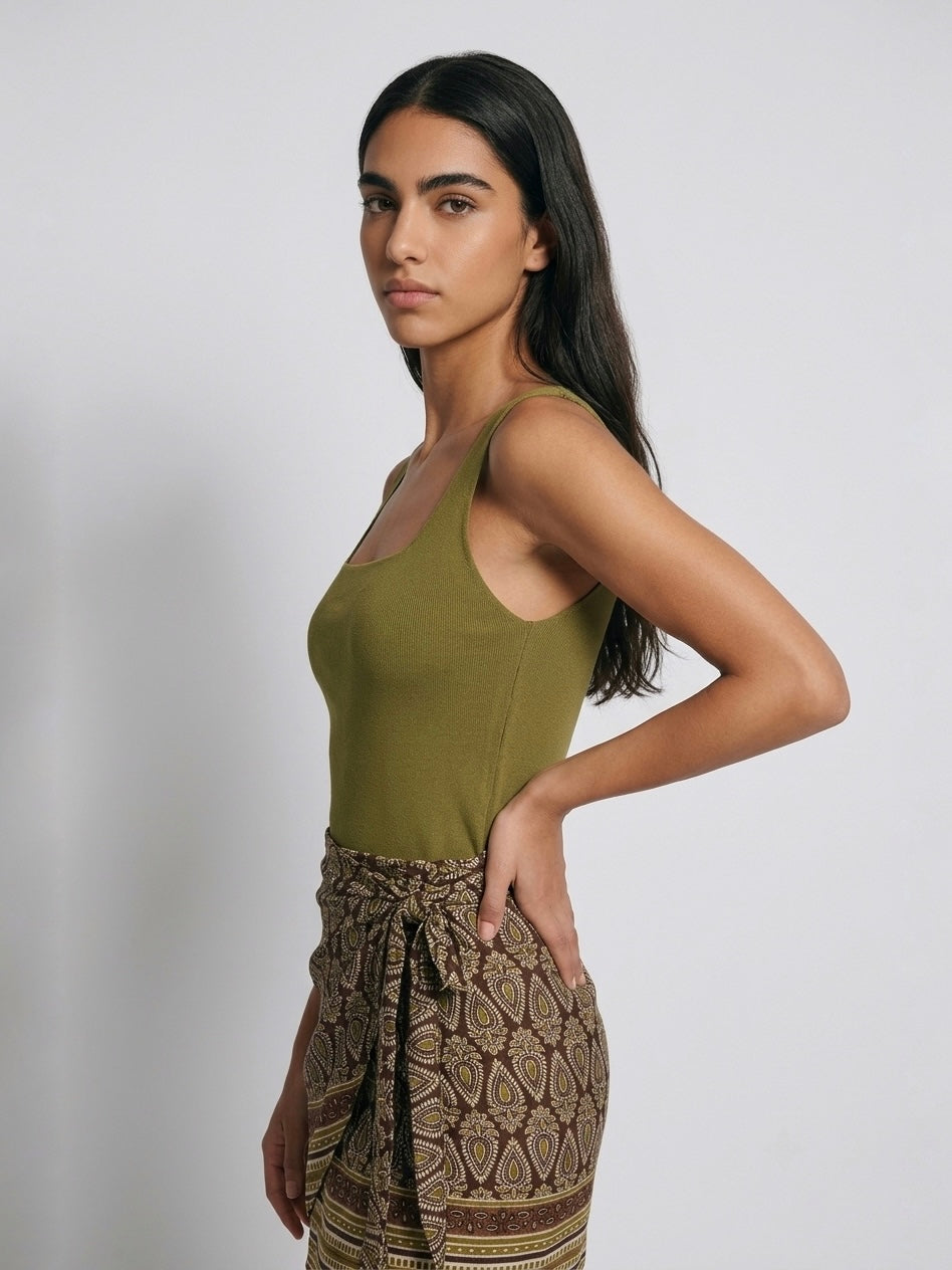 TOP LYCRA OLIVA