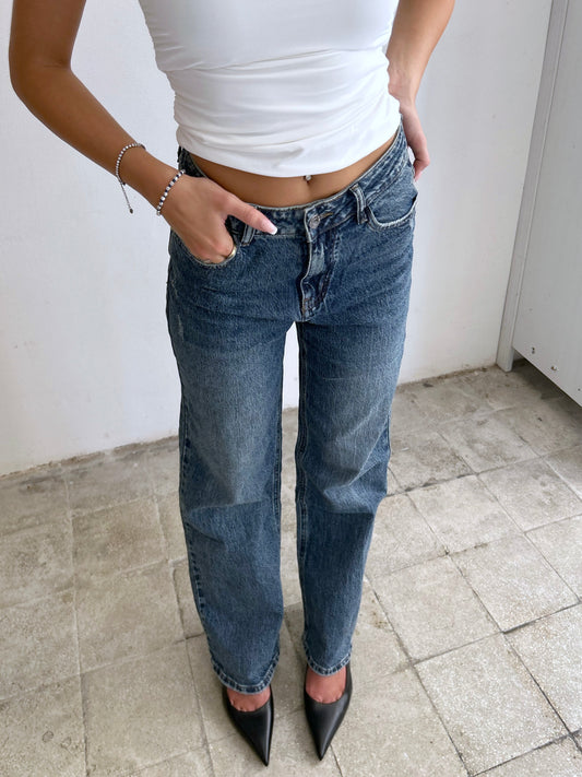 JEANS STRAIGHT LAVAGGIO SCURO