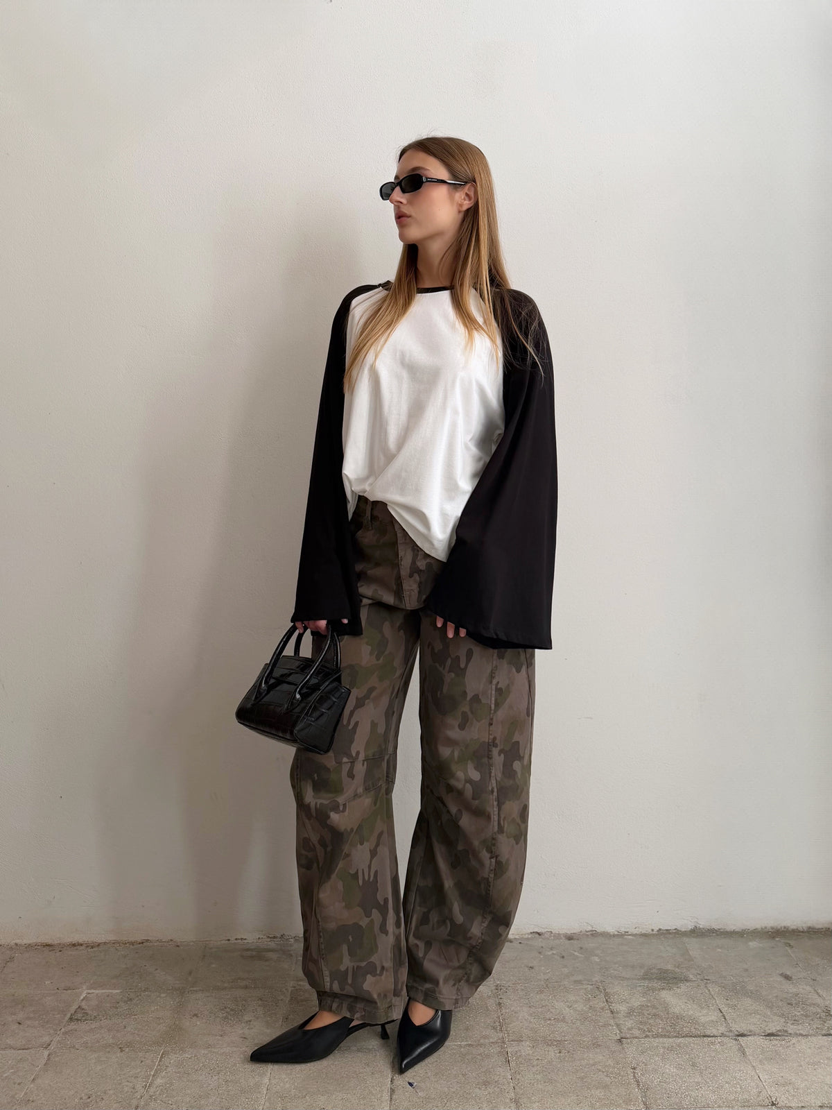 Pantalone Barrel Camu