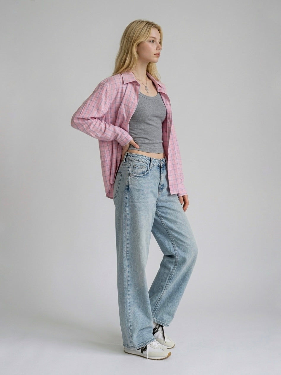 CAMICIA CHECK ROSA