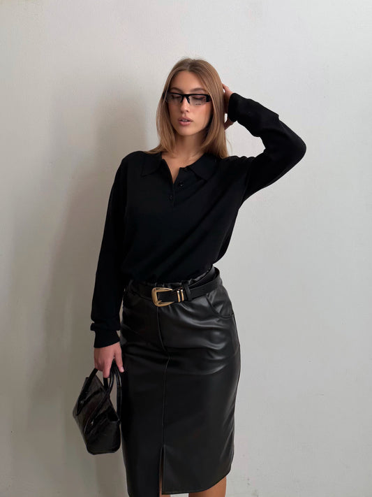 Maglioncino Polo Nero