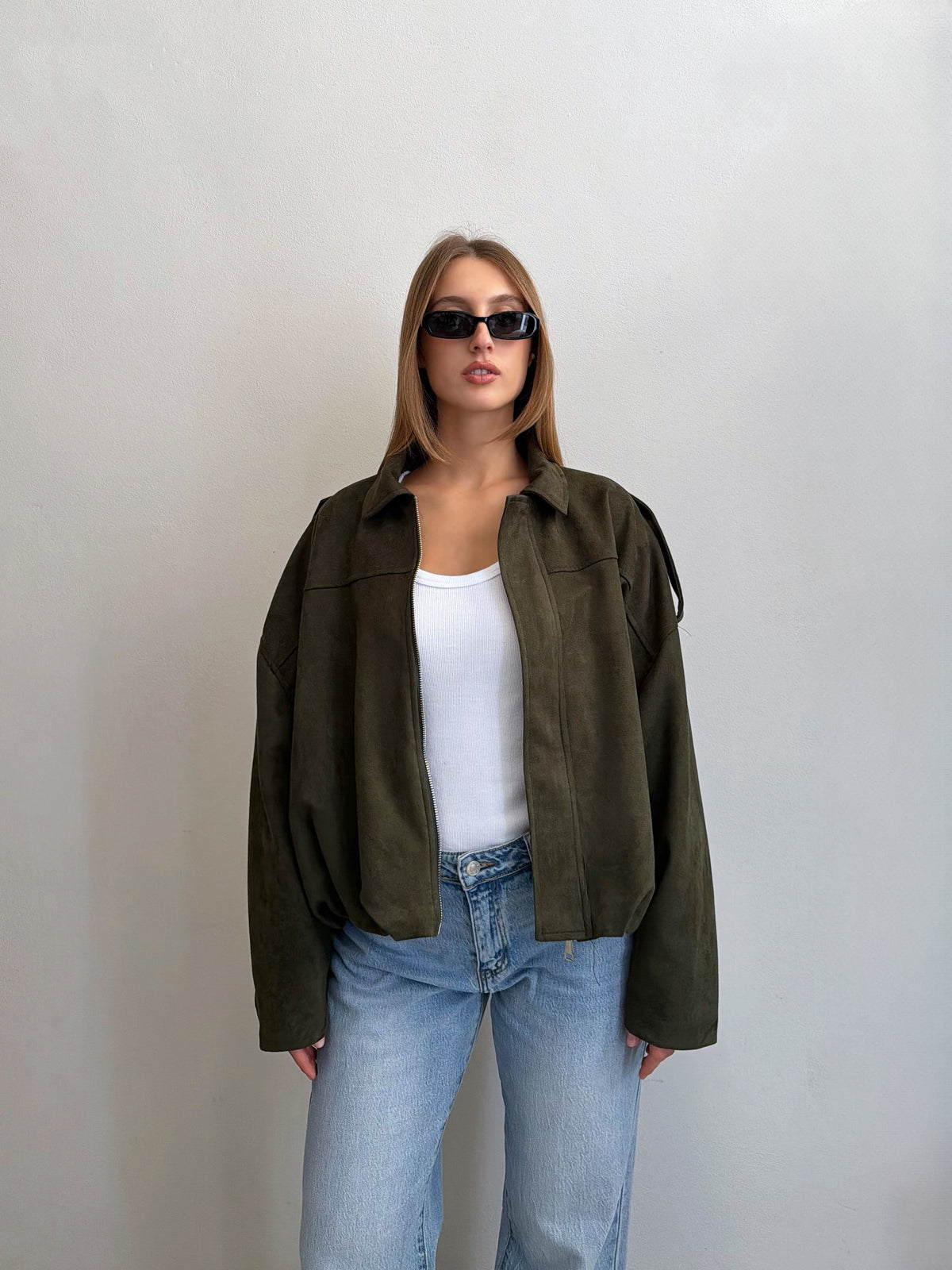 Giacca Suede Militare